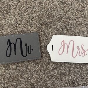 Mr. and Mrs. Luggage Tags